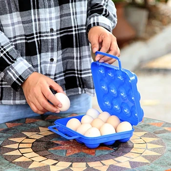 12 Окото Яйце Кутия За Съхранение на Преносим Открит Къмпинг Съдове от Пластмаса Яйце Притежателя Туризъм Пикник кухня Преносим Калъф За Съхранение