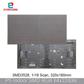 SMD3528 P5 RGB Пълноцветен 320x160 мм 64x32 пиксела 1/16 S Закрит led Матрични Модул на Екрана на Дисплея