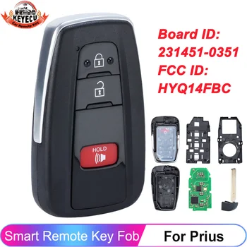 Идентификатор на такси KEYECU: 231451-0351 HYQ14FBC 314,3 Mhz 8A Чип За Toyota Prius 2016 2017 2018 2019 2020 2021 2022 Умно Дистанционно ключодържател