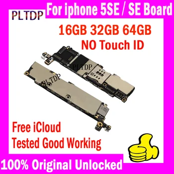 Без/със сензорен ID За iphone 5SE SE дънната платка, Оригинална логическа такса за iphone SE 32 GB 16 GB от 64 GB система ISO Разблокированная плоча