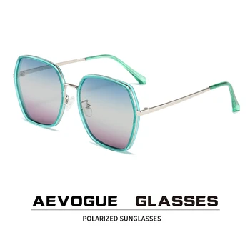 AEVOGUE Нови Слънчеви Очила Дамски Модни Очила Квадратни Улични Поляризирани Слънчеви Очила Мъжки UV400 Голяма Дограма AE1126