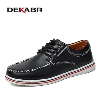 DEKABR/ Нова мода мъжки ежедневни обувки от спилка, мъжки обувки, зашити на ръка, благородна основна работна обувки, Големи размери 46 47