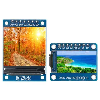 TFT дисплей 0,96 /1,3 1,44 инча IPS 7P SPI HD 65K Пълноцветен LCD модул ST7735 Drive IC 80*160 (не OLED) за Arduino