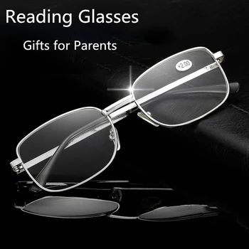 Елегантни слънчеви очила за четене в цельносплавной рамки с смоляными лещи, Удобни Леки Прозрачни мъжки и дамски очила за очите Gafas