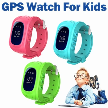 Детски Часовник С GPS Тракера Q50 Ярки Цветове SOS Повикване GPS Местоположение OLED Авариен Анти Изгубена гривна Гривна Детски Часовници Q50