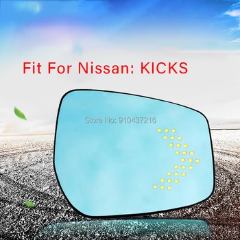 За Nissan РИТНИЦИ Demist Автомобилно Огледало за обратно виждане със Защита От отблясъци Сини очила Led лампа с топъл обрат однобоЛьшой вид