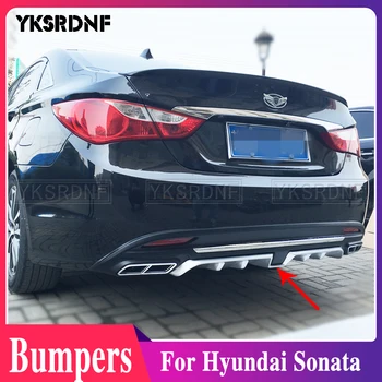 За Hyundai Sonata 2016 ABS Задна Броня, Дифузер Брони Протектор Защитно Тампон Върху Броня, Спойлер на Капака 1 Бр.
