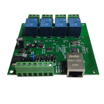 LAN, Ethernet RJ-45 TCP/IP ИНТЕРНЕТ-Дистанционно Управление с 4-Канальным Реле UDP W5500 Мрежов Контролер