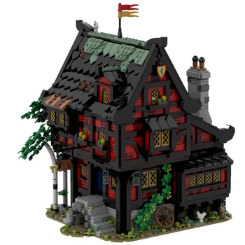 Оторизиран 2926 бр. + DIY Монтаж на MOC Средновековна къща Градивен елемент на набор от детски играчки (лицензиран и е разработен tile_n_dye)