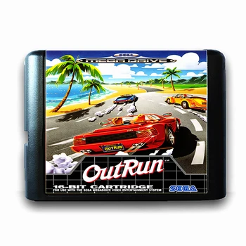 Outrun за 16 битова игра на карти Sega MD за Mega Drive за игралната конзола Genesis PAL, USA JAP