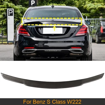 Авто Заден Спойлер за Броня Багажник За Mercedes-Benz S Class W222 2014-2019, заден Спойлер, На Задната Броня, Капак на Багажника От Въглеродни Влакна / FRP