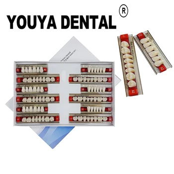 3 серии = 84 бр. Зъбни протези от смола Зъби A2 A3 Пълна Уста Устни Стоматологични Изкуствени зъби от смола Модел на Зъбен зъб