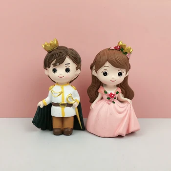 3D Принц и Принцеса Глинени Форми От Смола САМ Силиконови Форми За Момчета и Момичета, Сватбена Украса За Свещи Подарък Творчески PRZY