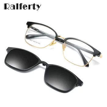 Ralferty 2 В 1 Поляризирани Слънчеви очила С Магнитен Клипс Слънчеви Очила Нюанси Мъжки Висококачествени Дизайнерски Дамски Очила, Оптични рамки Z8027