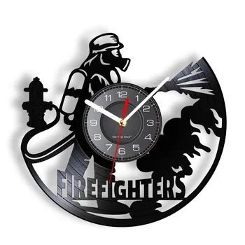 Пожарникари по време на работа и Противопожарна Защита на Спасителни Модерни Дизайнерски Стенни Часовници, За Отдел 