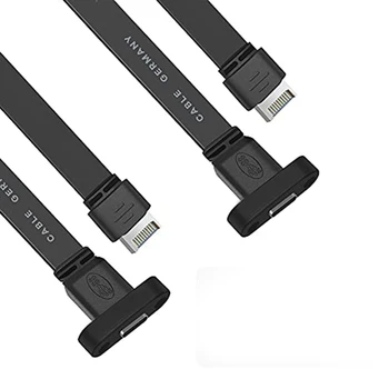 НОВОСТ - Удлинительный кабел за свързване към предния панел USB 3.1 (2 бр), штекерный кабел тип E до штекерному кабел тип C, вътрешен кабел Gen2 10 gbps