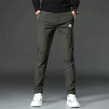 Мъжки панталони за голф, ежедневни спортни облекла, плътни, дишащи, свободни, гъвкави, есенно-зимни, нов