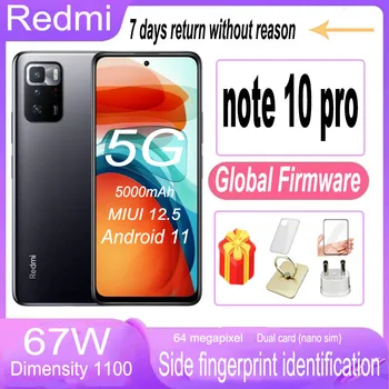 redmi note 10 pro 5G celular xiaomi Dimensity 1100 5000 ма 67 W глобалната версия на android MediaTek MT6891Z